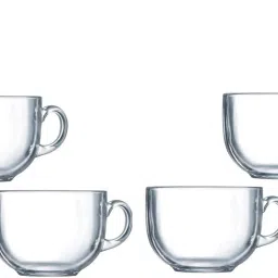 Pack of 12 Glass Crystal clear Round Shape Glass Tea Coffee Cup With Saucer Set Of 12 Glass-image-57