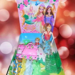 Girls Doll Set comes with multiple accessories & Dresses-image-69