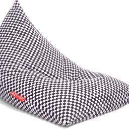 XXL Pyramid Cotton Canvas Checkered Printed Lounger Bean Bag With Bean Filling-picture-18
