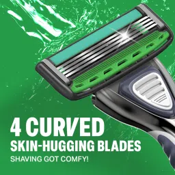 bombay shaving company Sensi Flo4 | 4 Blade Razor for Men with Back Blade for Beard Shaping, Men image 3