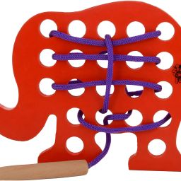 Wooden Elephant Lacing Toy for 2 Year Old Girls And Boys | Fine Motor Skill Toy-image-73