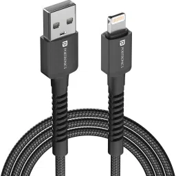 Portronics Lightning Cable 3 A 1 m Konenct X USB to 8 PIN Fast Charging Cable with 1M Length-16