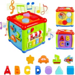 Activity Fancy Cube Shape Sorting Play for Toddlers and Kids (Multicolor)-67