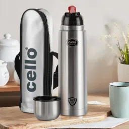 Flipstyle Pro Stainless Steel with Jacket | Flip lid with cup | Leakproof 890 ml Flask-13