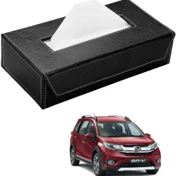 Car Tissue Box Paper Tissue Holder Black with 200 Sheets(100 Pulls) For Honda BRV Vehicle Tissue Dispenser-image-36