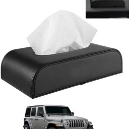 Black Tissue Holder Leatherite/Include Tissue/Save Space For Home/Car/Office-253 Vehicle Tissue Dispenser-image-16