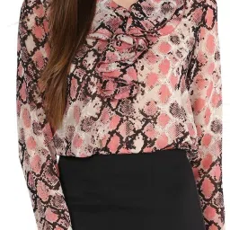 Casual Regular Sleeves Printed, Floral Print Women Multicolor, Pink Top-image-41