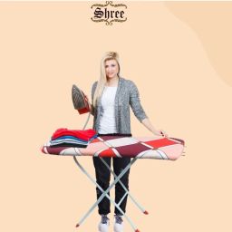 Iron Table Stand with Press Holder, Foldable & Height Adjustable Multi-Function Ironing Board-image-75
