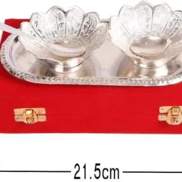 navya craft Bowl, Tray, Spoon Serving Set image 3