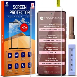 FAVJIP Edge To Edge Tempered Glass for Moto Edge 60 Fusion, Motorola Edge 60 Fusion, Edge 60 Fution 5G, Motorola Edge 60 Fusion 5G, 3D Curved UV Liquide Glue Glass with Easy Installation Kit-22