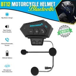 Motorcycle Helmet Bluetooth Microphone | Earphone For Calling and Music with Mic Helmet Headphone-18