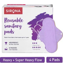 Reusable Sanitary Pads for Women (3 Regular Pads + 1 Overnight Pad) Sanitary Pad-picture-16
