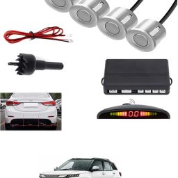 4Silver Parking Sensor With LED Display Increased Safety For Car-301 Universal 4 Silver Reverse Parking Sensor With LED Display For Cars-301 Parking Sensor-image-78