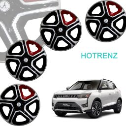 CAR WHEEL CAP/ WHEEL COVER NEXON RED STRIP DEGINE "SILVER_RED_BLACK" 16 INCH Wheel Cover For Mahindra XUV300 W6 Petrol, Vitara Brezza LDi, Marazzo M2 8Str Diesel, Nexon-image-24