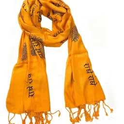 Cotton Silk Printed Orange Women Dupatta-picture-20
