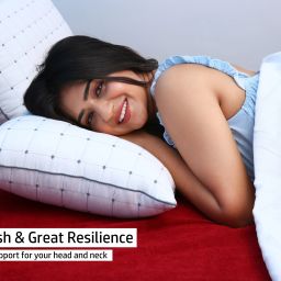 Soft Density for Stomach and Back Sleepers - Standard set Polyester Fibre Geometric Sleeping Pillow Pack of 2-15