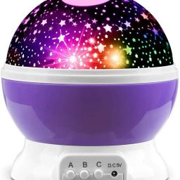 Moon And Star Master Night Lamp Rotating Light (Multi Color) Single Disco Ball-19