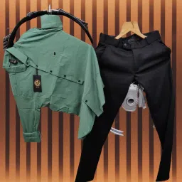 Men Linen Ethnic Top Pant Set-image-28