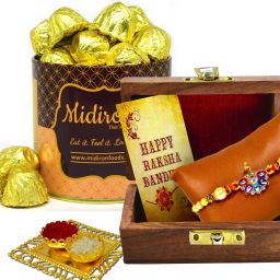 Rakshabandhan Chocolate Gift for Brother / Bhaiya |Rakhi With Sweets-IZ2042-1 Plastic, Paper, Wooden Gift Box-17