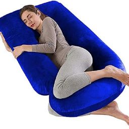 j shape pregnancy pillow Polyester Fibre Solid Pregnancy Pillow Pack of 1-image-71