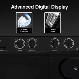 godrej 10 kg 5 Star Aquajet Pulsator, Drying at 1400 RPM Speed, Spin Shower, Semi Automatic Top Load Black image 4