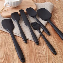 pbkn Food Grade Silicone Palta Spatula Spoon Chamach for Besan Barfi Mixing Kitchen Tool Set-picture-22