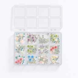 12 Rose Flower Nail Charms & Pearls for Nail Art Accessories for Women & Girls-37