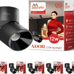 12W Black Body Black Finish 360 Degree Adjustable Warm White, Pack of 6 Ceiling Light Ceiling Lamp-image-9