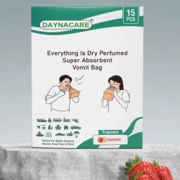 STRAWBERRY Perfumed Plastic Zip Lock Disposable 15 Bags for Travel Spitting Vomit Bag-image-15