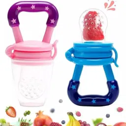 Baby Fruit Pacifier Feeder - 2 Pack Silicone Fruit Teethers for Babies Teether and Feeder-image-40