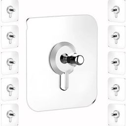 Transparent Double-Sided Adhesive Wall Hooks for Bathroom, Kitchen & Office Hook 10-image-77