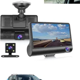 1080P 4 inches LCD car Dash Cam for car security Reverse Assist Camera System Black LCD-image-71