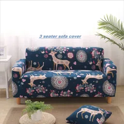 Polyester Animal 3 Seater Sofa Cover-image-1