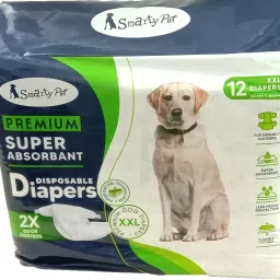 Smarty Pet Disposable Pet Diapers for Extra Large Breed & Giant Breed Dogs (Size - Extra Extra Large, 360mm x 600mm, Pack of 12 Pcs) Disposable Dog Diapers-image-13