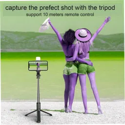 Wrapadore R1S Professional Video and Picture Catcher Bluetooth Selfie Stick 3 Axis Gimbal for Camera, Mobile image 4