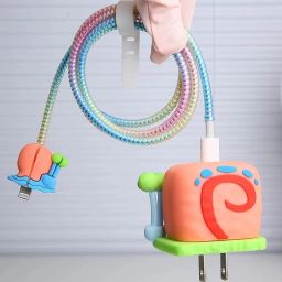 IZAAN STORE Silicone Pull String Headphone Case For Compatible with Apple 20W Adapter-image-3