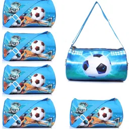 1 L Hand Duffel Bag - 6 Pcs Duffle Bag Football Theme for Kids/Boys/Girls Best for Travel and Play - Blue - Regular Capacity-image-92