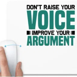 UDNAG White Mousepad 'Don't raise your' for Computer / PC / Laptop [230 x 200 x 5mm] Non Slip Base Mousepad-picture-5