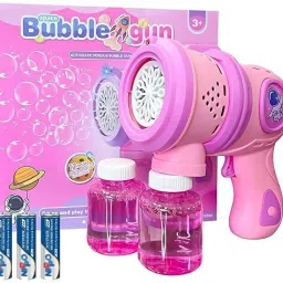 Bubble Gun Machine Toy with Light & Bubble Solution for Toddlers-25