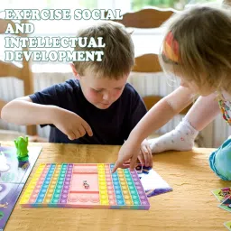 aganta Pop It Game Board Games Popits Push Bubble Big Pop It Ludo Toy Pop It Ludo Game With Dice Pop Sound Toy Fidget Toys Finger Popping Game Push Pop Sound Best Gifts For Children Pop Game Puppets PopIts Stress Relief Games image 3