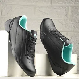 HRX by Hrithik Roshan Men Black & Blue Perforated Motorsports Sneakers-image-82