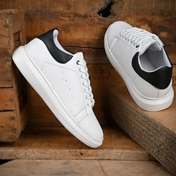 The Roadster Lifestyle Co Men White Sneakers-image-6