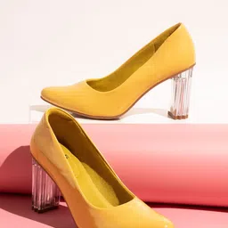 Inc 5 Pointed Toe Block Heel Pumps-7