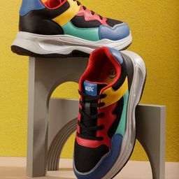 ID Men Colourblocked Leather Sneakers-image-71