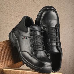 Leo's Fitness Shoes Men Round Toe Water Repellent Upper Leather Sneakers-image-25
