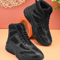 knoos Women High-Top Water Repellent Upper Mesh Sneakers-13