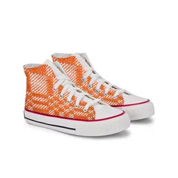 CROWCIA LONDON Women Textured Lightweight Canvas Sneakers-19