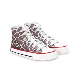 CROWCIA LONDON Women Printed Lightweight High-Top Canvas Sneakers-image-85