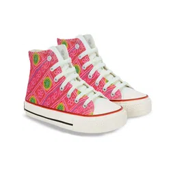 CROWCIA LONDON Women Printed Lightweight Canvas Sneakers-53