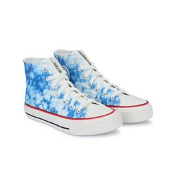 CROWCIA LONDON Women Printed Round Toe Lightweight Canvas Sneakers-54
